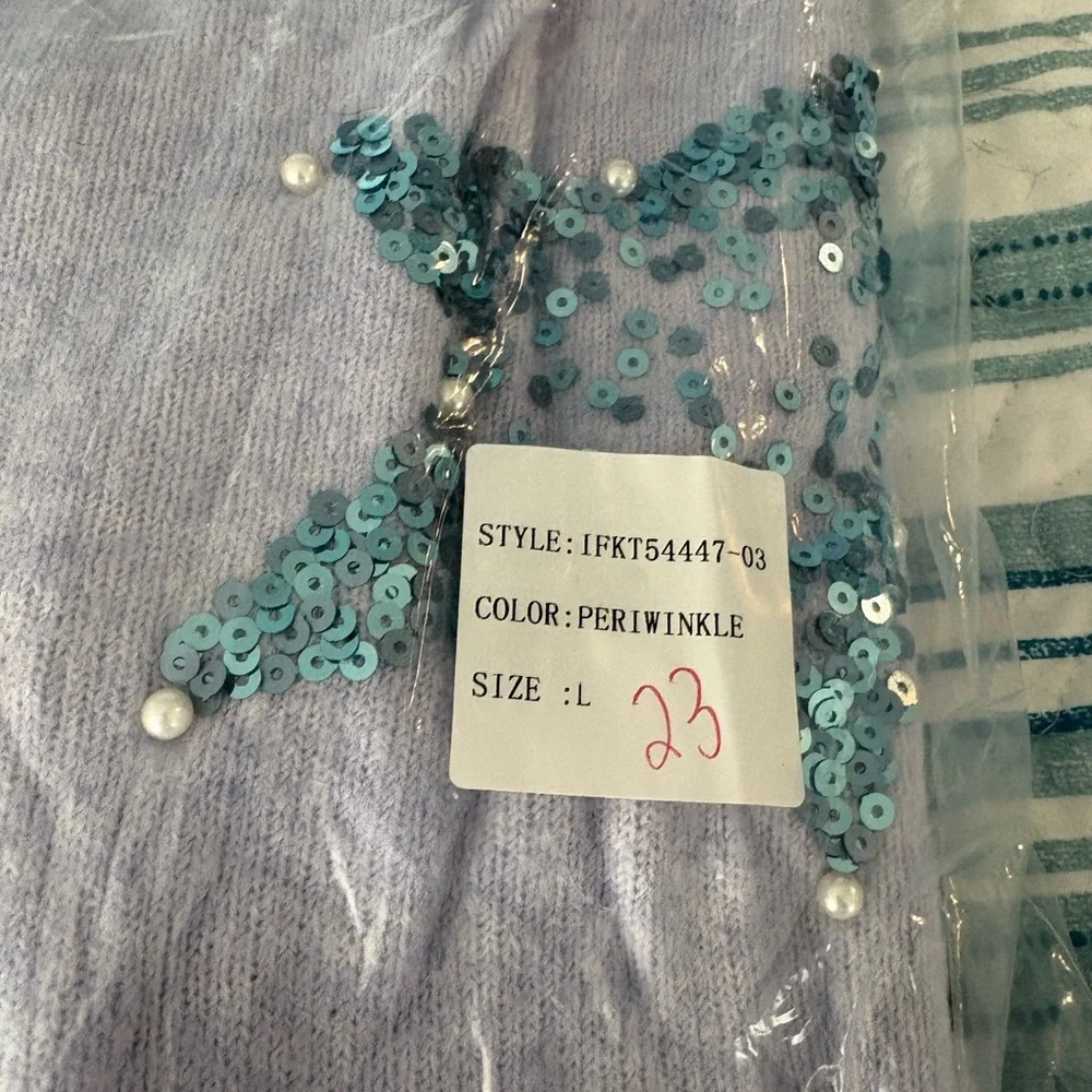 Fantastic Fawn Pastel Sweater with Sparkling Stars - Picture 3 of 9